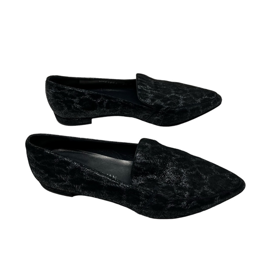 Stuart Weitzman | Cheetah Print Loafer Flats Leat… - image 2